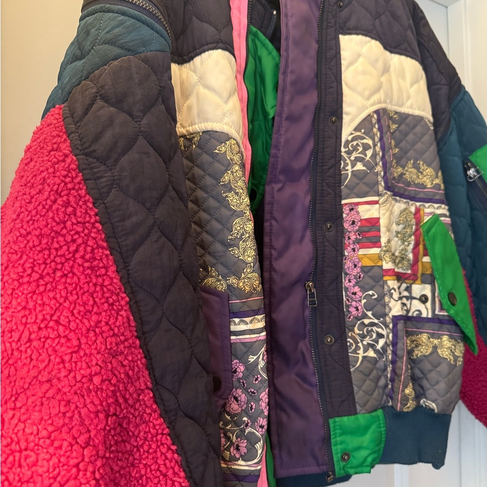 Vintage Patchwork Bomber Jacket - image 3